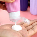 Kit 4 Frascos de Silicone Para Viagem | Anti-Vazamento