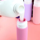 Kit 4 Frascos de Silicone Para Viagem | Anti-Vazamento